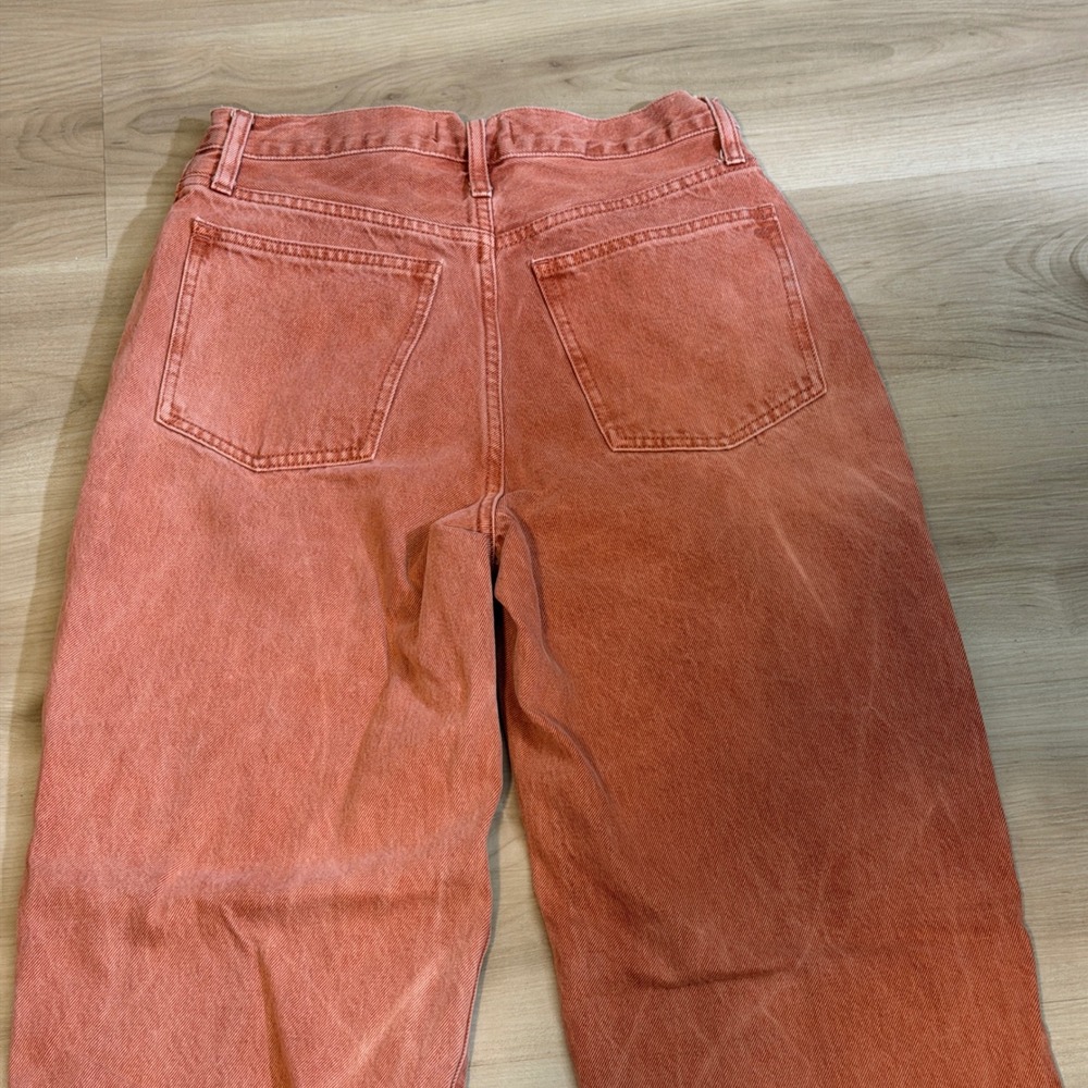 Madewell Baggy Straight Jeans Garment-Dyed Edition 27 Weathered Brick Rigid - Picture 7 of 11